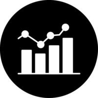 Bar Chart Data Representation Glyph Circle Inverted vector