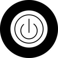Power Button Switch Glyph Circle Inverted vector