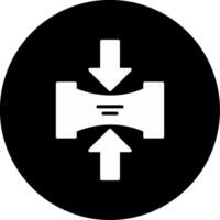 Data Compression Tools Glyph Circle Inverted vector