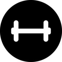 Barbell Lifting Equipment Glyph Circle Inverted vector