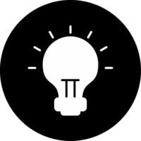 Idea Creative Concept Glyph Circle Inverted vector