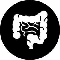 Intestine Digestive Tube Glyph Circle Inverted vector