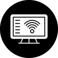 Smart Advanced Technology Glyph Circle Inverted vector