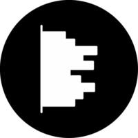Bar Chart Chart Data Glyph Circle Inverted vector