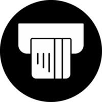 Card Credit or Debit Card Glyph Circle Inverted vector