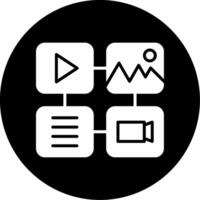Digital Asset Creation Glyph Circle Inverted vector