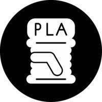 3D Filament Material Glyph Circle Inverted vector