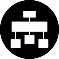 Hierarchical Organizational Structure Glyph Circle Inverted vector