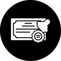 Insurance Company Coverage Glyph Circle Inverted vector