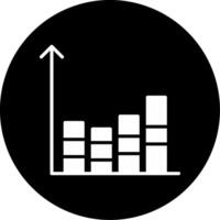Bar Chart Business Graph Glyph Circle Inverted vector