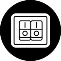 Electrical Switch Components Glyph Circle Inverted vector