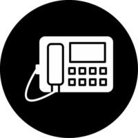Telephone Communication Device Glyph Circle Inverted vector