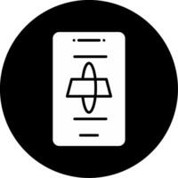 Tilt Sensor Function Glyph Circle Inverted vector