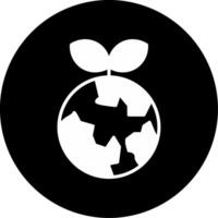 Ecology Environmental Science Glyph Circle Inverted vector