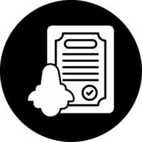 Sales Pipeline Management Glyph Circle Inverted vector