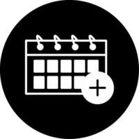 Appointments Scheduled Visits Glyph Circle Inverted vector