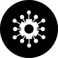 System Integration Tools Glyph Circle Inverted vector