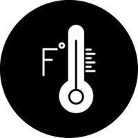 Thermometer Temperature Measurement Glyph Circle Inverted vector