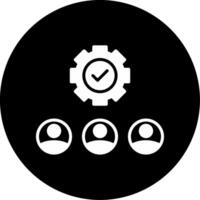 Seal Certificate Approval Glyph Circle Inverted vector