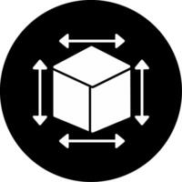 3D Application Interface Glyph Circle Inverted vector