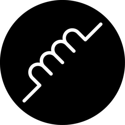 Inductor Coil Design Glyph Circle Inverted