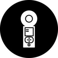 Anemometer Wind Speed Measure Glyph Circle Inverted vector