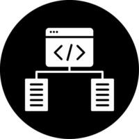 Framework Development Tools Glyph Circle Inverted vector