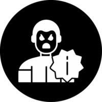 Interruptions in Attention Glyph Circle Inverted vector