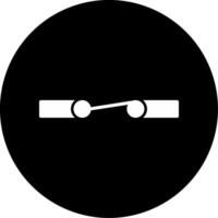 Closed Switch Circuit Glyph Circle Inverted vector