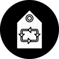 Tag Recycle Waste Sorting Glyph Circle Inverted vector