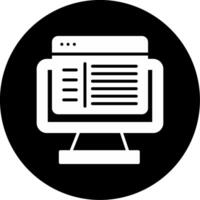 Backend Development Process Glyph Circle Inverted vector