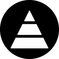 Pyramid Chart Hierarchical Diagram Glyph Circle Inverted vector