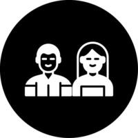 Parental Guidance Tips Glyph Circle Inverted vector