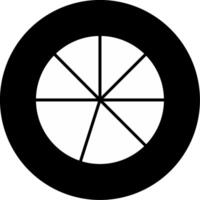 Pie Chart Data Distribution Glyph Circle Inverted vector