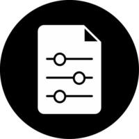 File Preset Settings Glyph Circle Inverted vector