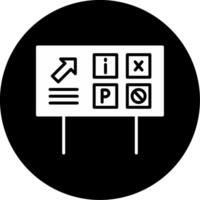 Service Area Sign Board Rest Area Indicator Glyph Circle Inverted vector