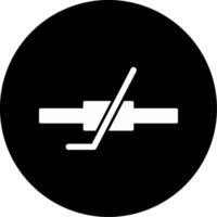 Thermistor Temperature Sensor Glyph Circle Inverted vector