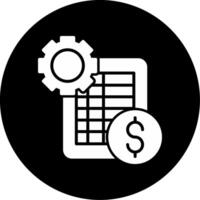 Maintenance Service Tasks Glyph Circle Inverted vector