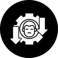 Carelessness in Action Glyph Circle Inverted vector