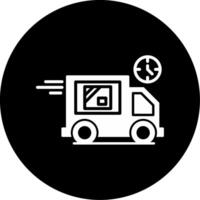 Security Scan Package Inspection Glyph Circle Inverted vector