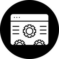 Software Development Cycle Glyph Circle Inverted vector