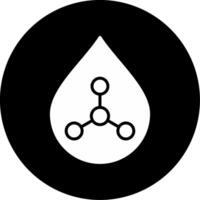 Water Molecule H2O Compound Glyph Circle Inverted vector
