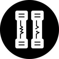 Electrical Fuse Repair Glyph Circle Inverted vector