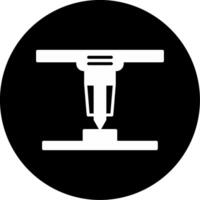 Laser Engineered Shape Glyph Circle Inverted vector