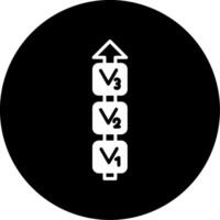 Version Control System Glyph Circle Inverted vector