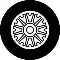 Centric Diatom Algae Type Glyph Circle Inverted vector