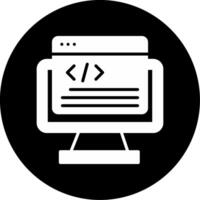 Command Glyph Interface Glyph Circle Inverted vector