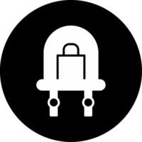 Diode Electrical Function Glyph Circle Inverted vector