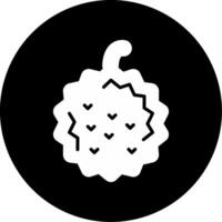 Durian Spiky Fruit Glyph Circle Inverted vector