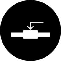 Potentiometer Resistance Control Glyph Circle Inverted vector